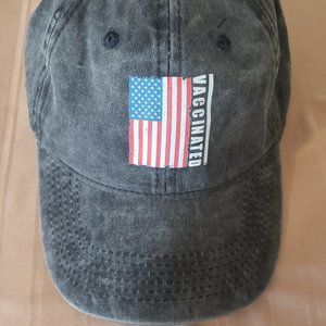 Vaccinated with American Flag Logo Unisex Hat
